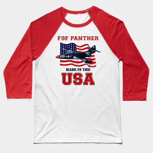 F9F Panther Made in the USA Baseball T-Shirt by MilMerchant